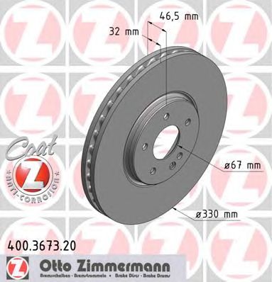 ZIMMERMANN 400367320 -  Тормозной диск