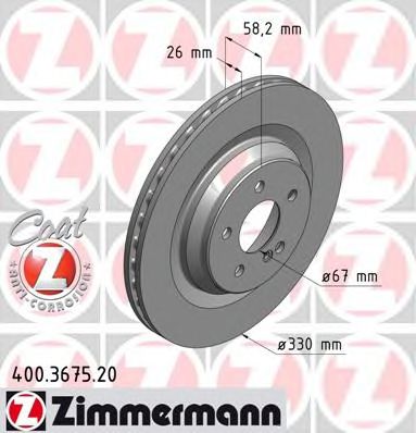 ZIMMERMANN 400367520 -  Тормозной диск