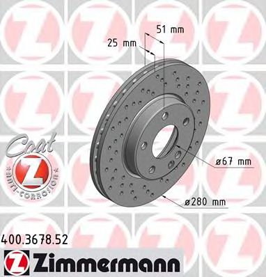 ZIMMERMANN 400367852 -  Тормозной диск