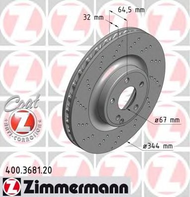 ZIMMERMANN 400368120 -  Тормозной диск