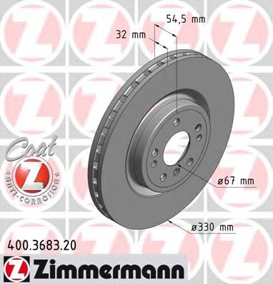 ZIMMERMANN 400368320 -  Тормозной диск