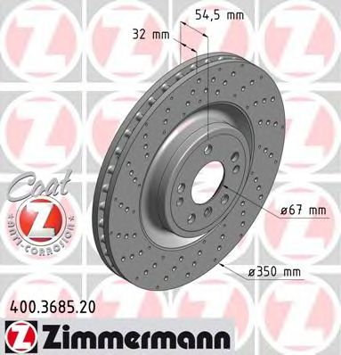 ZIMMERMANN 400368520 -  Тормозной диск