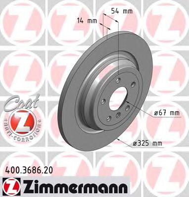 ZIMMERMANN 400368620 -  Тормозной диск