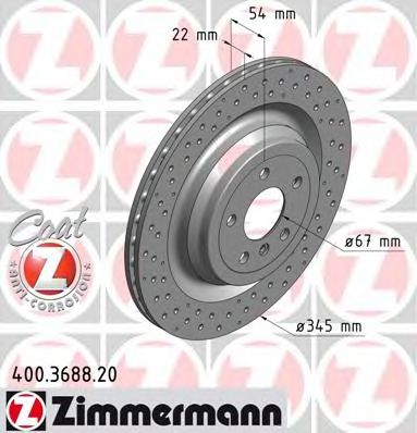 ZIMMERMANN 400368820 -  Тормозной диск