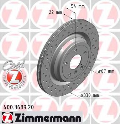 ZIMMERMANN 400368920 -  Тормозной диск