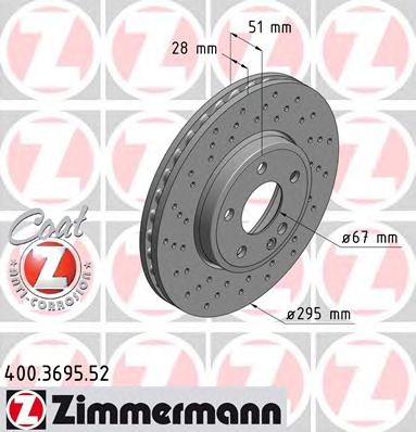 ZIMMERMANN 400369552 -  Тормозной диск