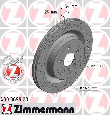 ZIMMERMANN 400369920 -  Тормозной диск