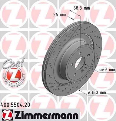 ZIMMERMANN 400550420 -  Тормозной диск