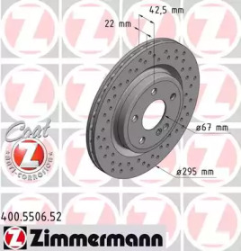 ZIMMERMANN 400550652 -  Тормозной диск