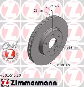 ZIMMERMANN 400551020 -  Тормозной диск