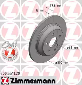 ZIMMERMANN 400551120 -  Тормозной диск
