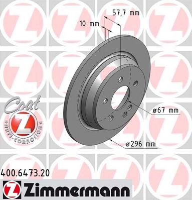 ZIMMERMANN 400647320 -  Тормозной диск