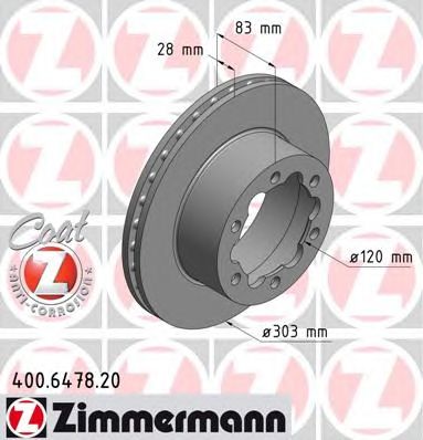 ZIMMERMANN 400647820 -  Тормозной диск