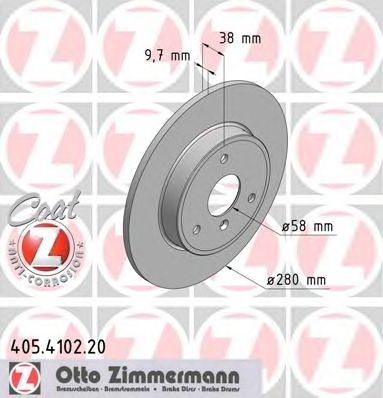 ZIMMERMANN 405410220 -  Тормозной диск