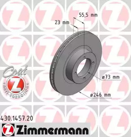 ZIMMERMANN 430145720 -  Тормозной диск