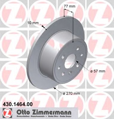 ZIMMERMANN 430146400 -  Тормозной диск
