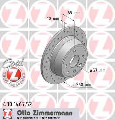 ZIMMERMANN 430146752 -  Тормозной диск