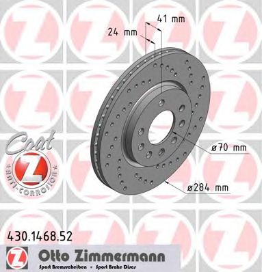 ZIMMERMANN 430146852 -  Тормозной диск
