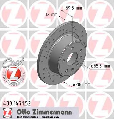 ZIMMERMANN 430147152 -  Тормозной диск