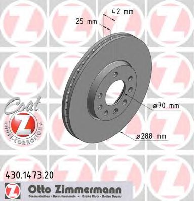 ZIMMERMANN 430147320 -  Тормозной диск