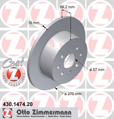 ZIMMERMANN 430147420 -  Тормозной диск