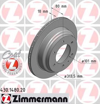 ZIMMERMANN 430148020 -  Тормозной диск