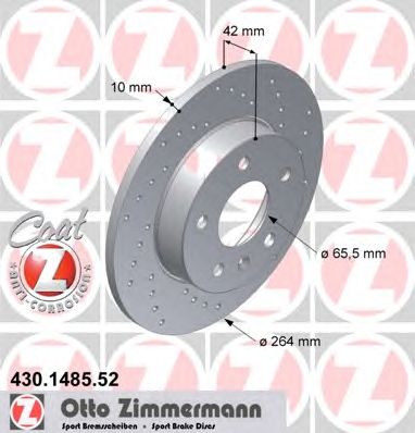 ZIMMERMANN 430148552 -  Тормозной диск
