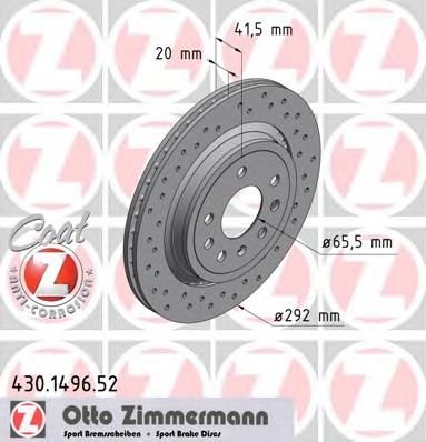 ZIMMERMANN 430149652 -  Тормозной диск