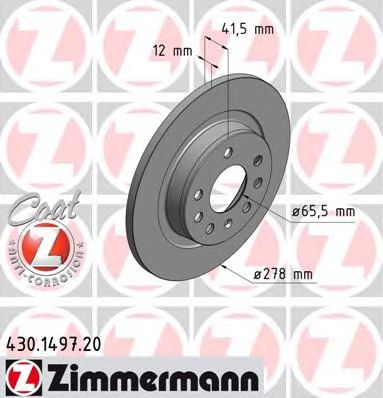 ZIMMERMANN 430149720 -  Тормозной диск