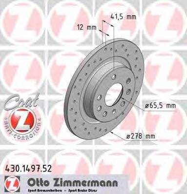 ZIMMERMANN 430149752 -  Тормозной диск