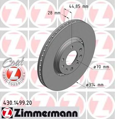 ZIMMERMANN 430149920 -  Тормозной диск