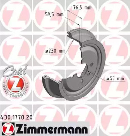 ZIMMERMANN 430177820 -  Тормозной барабан