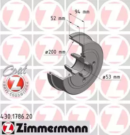 ZIMMERMANN 430178620 -  Тормозной барабан