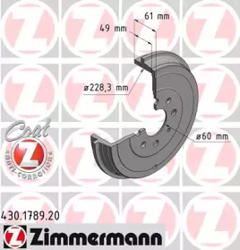 ZIMMERMANN 430178920 -  Тормозной барабан