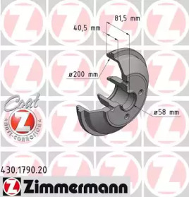 ZIMMERMANN 430179020 -  Тормозной барабан