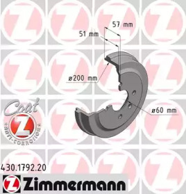 ZIMMERMANN 430179220 -  Тормозной барабан