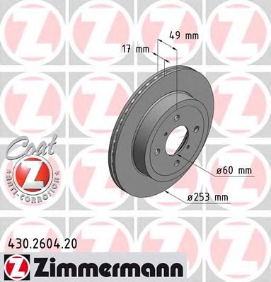 ZIMMERMANN 430260420 -  Тормозной диск