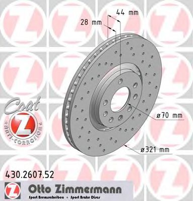 ZIMMERMANN 430260752 -  Тормозной диск