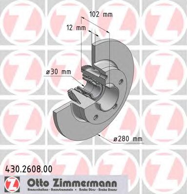 ZIMMERMANN 430260800 -  Тормозной диск