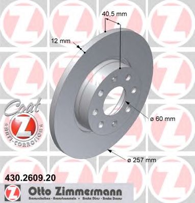 ZIMMERMANN 430260920 -  Тормозной диск