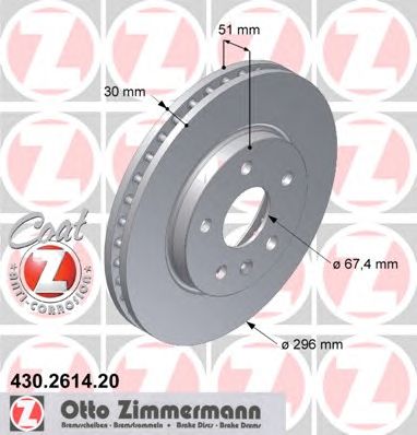 ZIMMERMANN 430261420 -  Тормозной диск