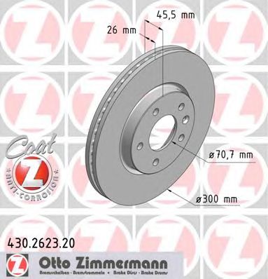 ZIMMERMANN 430262320 -  Тормозной диск