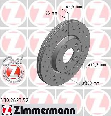 ZIMMERMANN 430262352 -  Тормозной диск