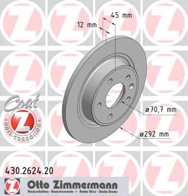 ZIMMERMANN 430262420 -  Тормозной диск
