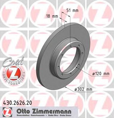 ZIMMERMANN 430262620 -  Тормозной диск