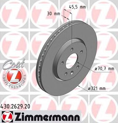 ZIMMERMANN 430262920 -  Тормозной диск