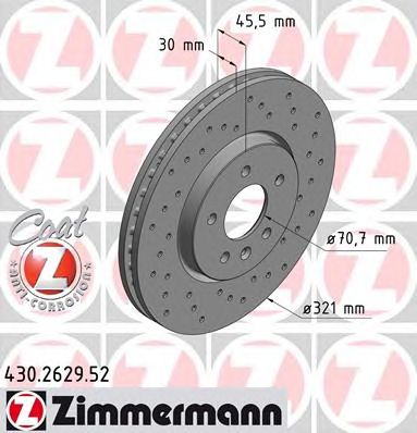 ZIMMERMANN 430262952 -  Тормозной диск
