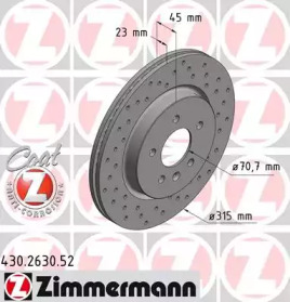 ZIMMERMANN 430263052 -  Тормозной диск