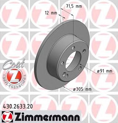 ZIMMERMANN 430263320 -  Тормозной диск