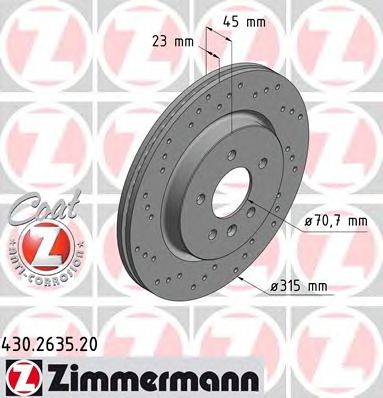 ZIMMERMANN 430263520 -  Тормозной диск